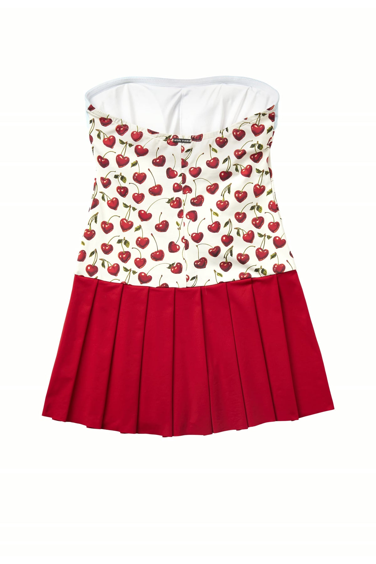 Cherry Pleated Mini Dress