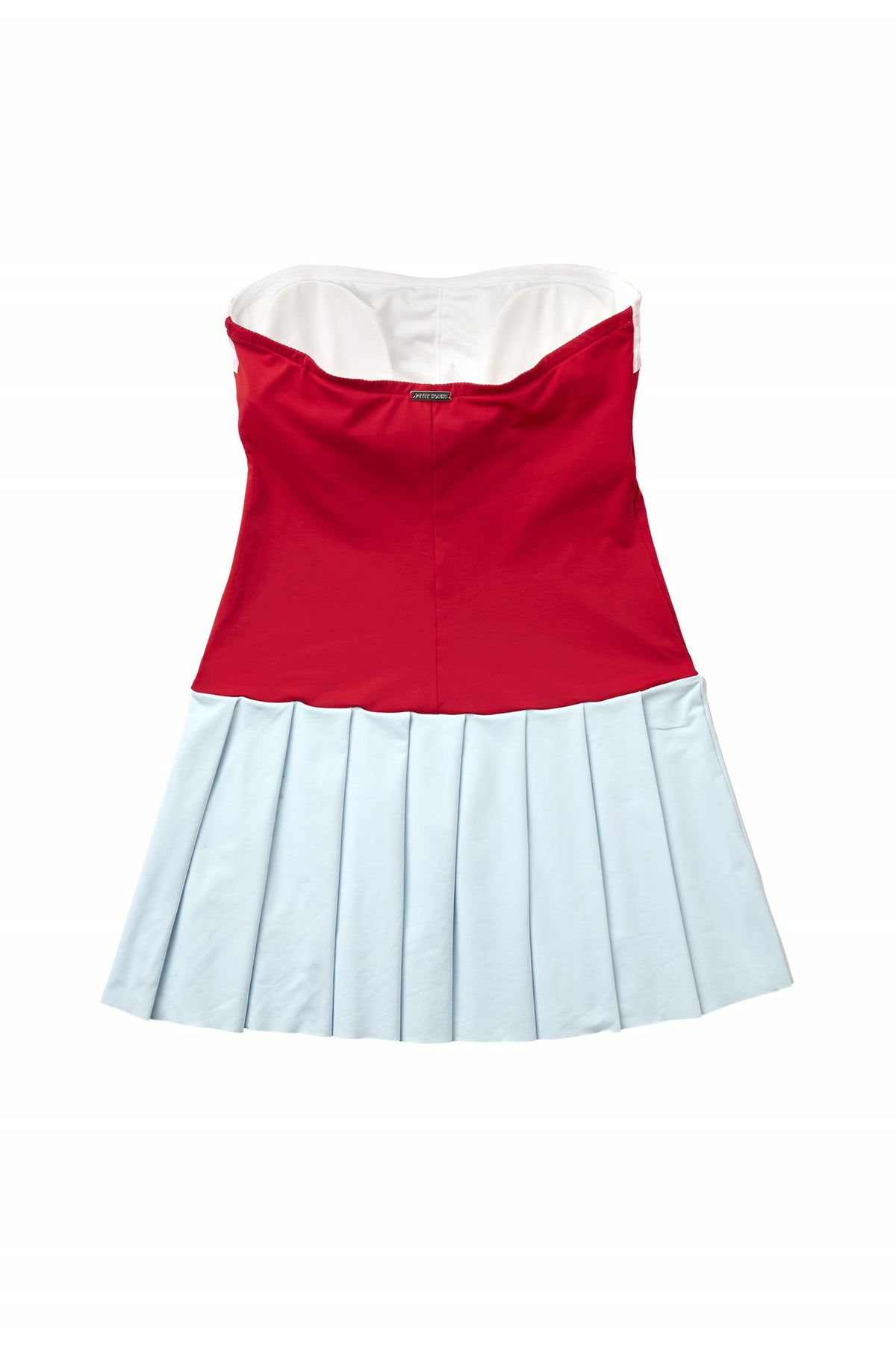 Red Pleated Mini Dress