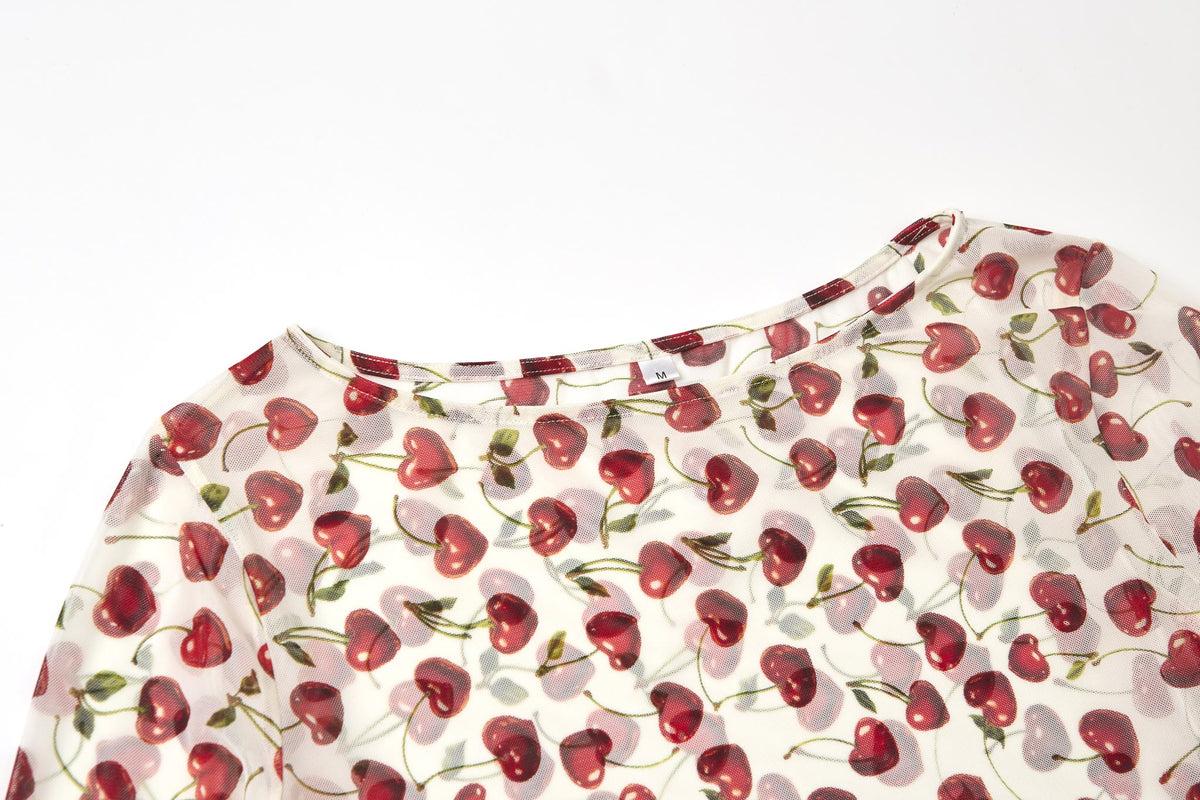 Cherry Long-Sleeve Top