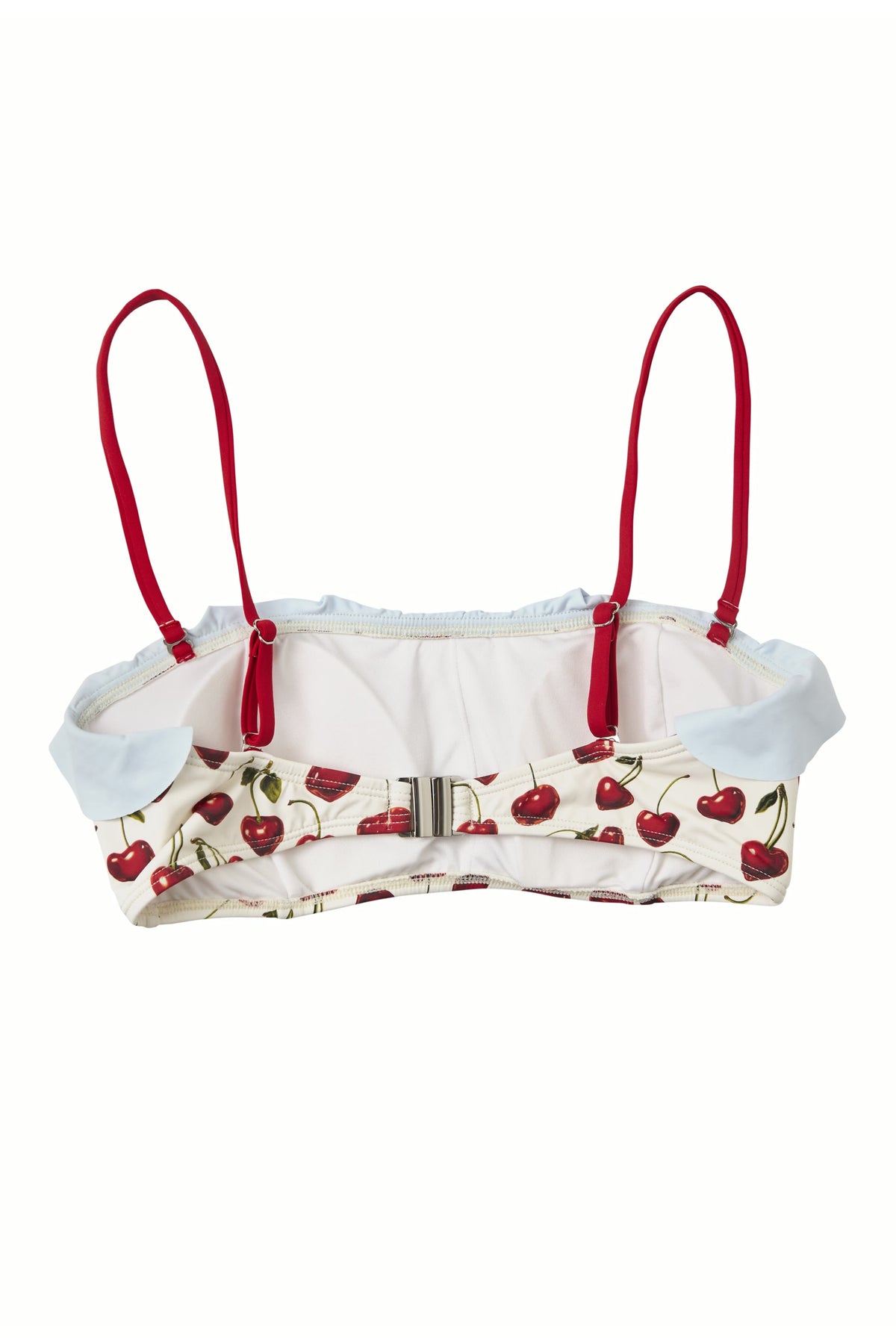 Cherry Ruffle Bandeau Top