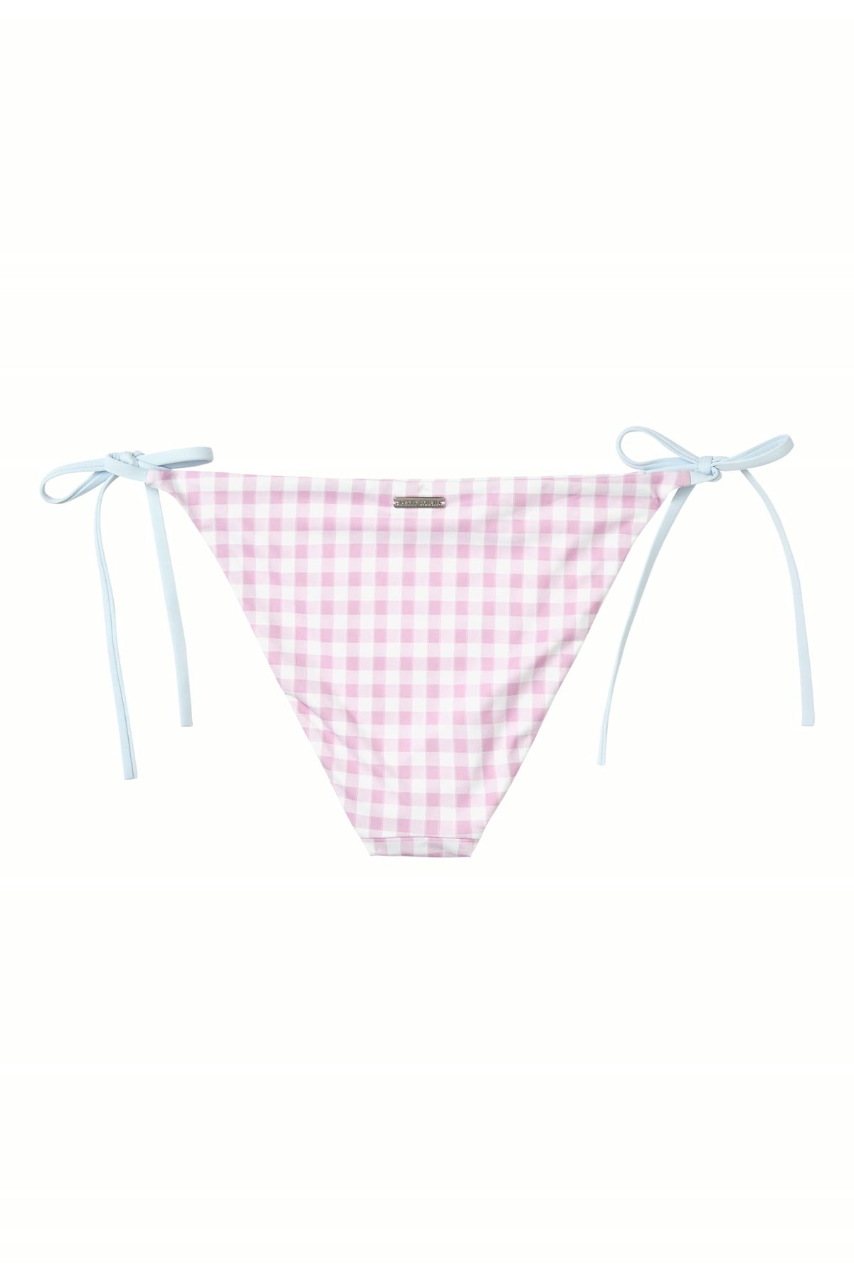 Pink Gingham String Bikini Bottom