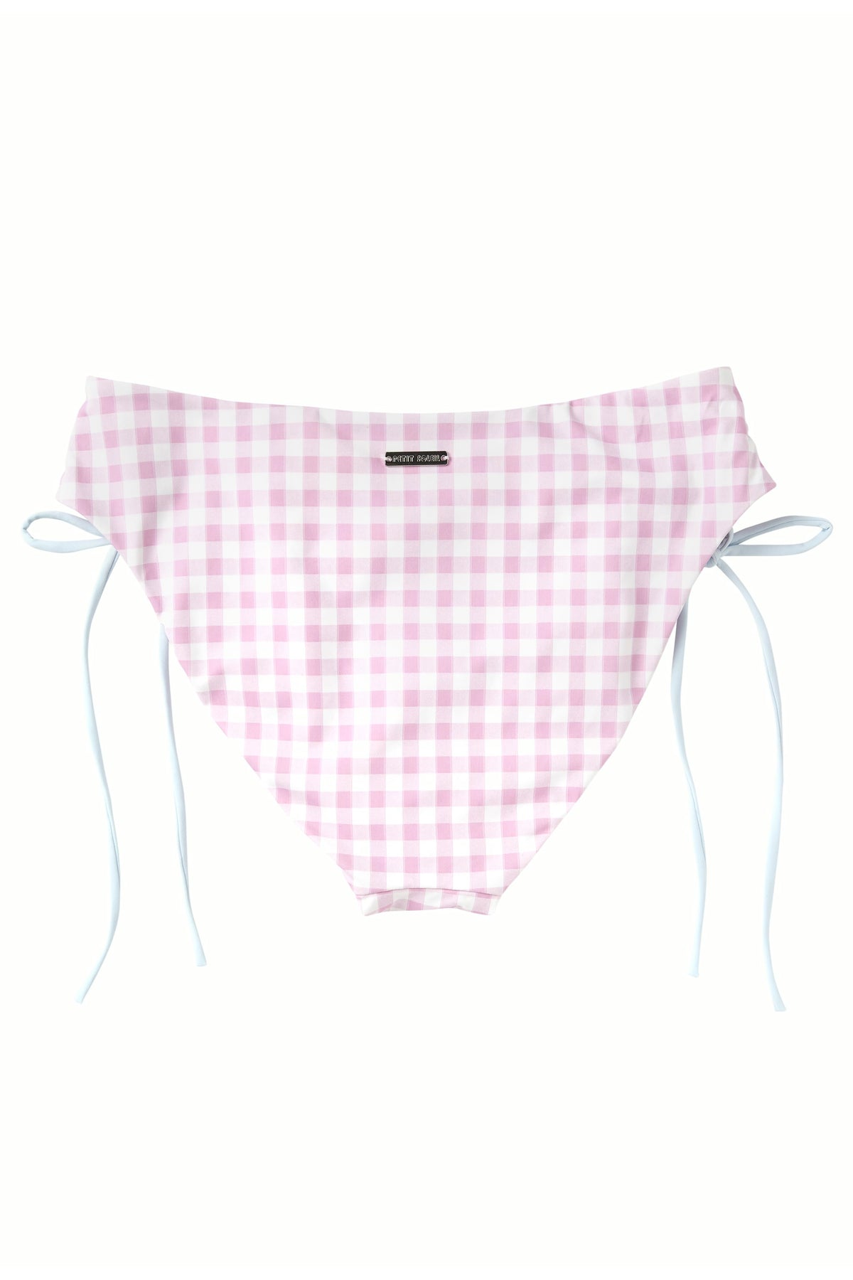 Pink Gingham Side-Tie Bikini Bottom