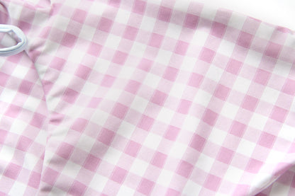 Pink Gingham Side-Tie Bikini Bottom