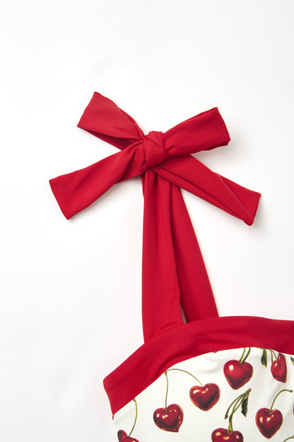 Cherry Bow One-Piece Swimsuit