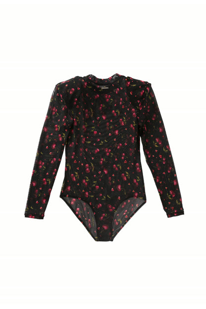 Black Cherry Mesh Bodysuit