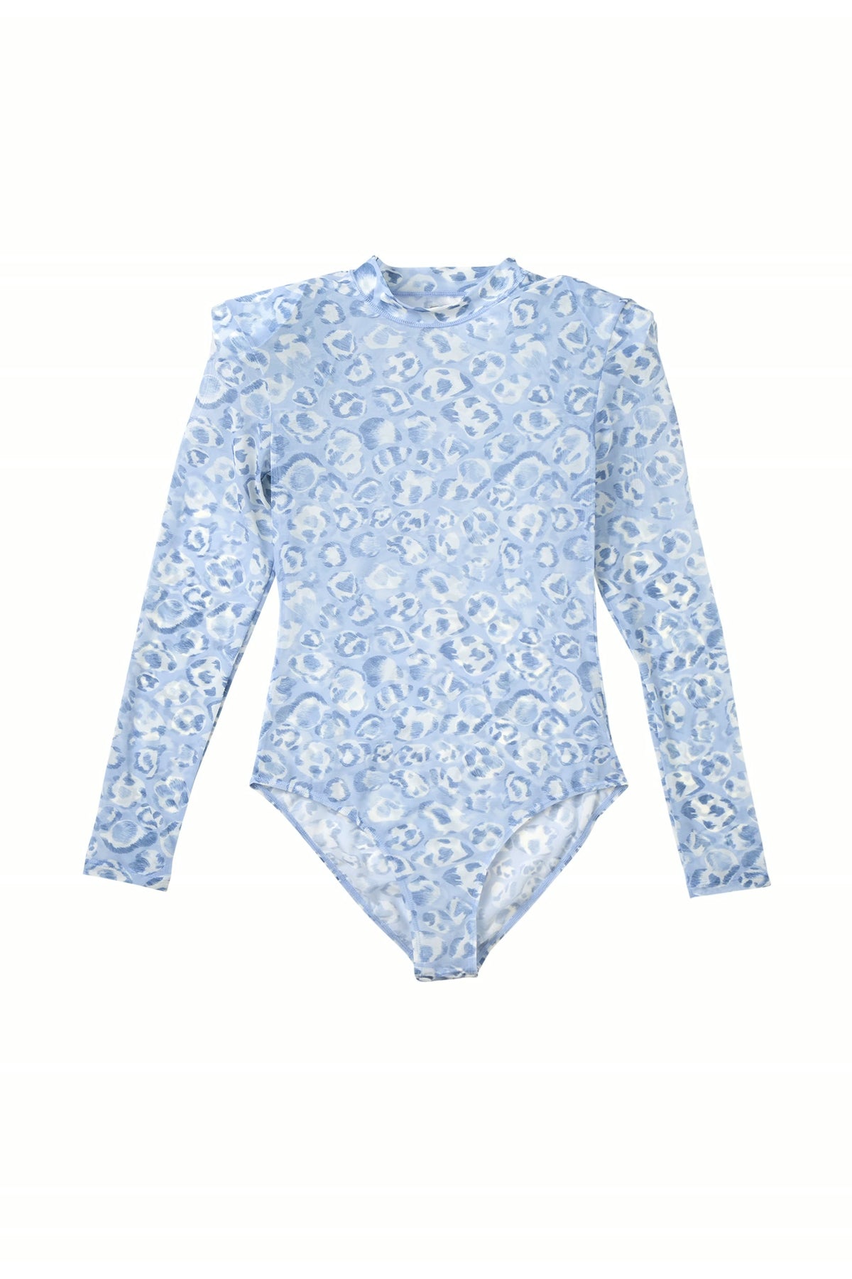 Blue Leopard Mesh Bodysuit