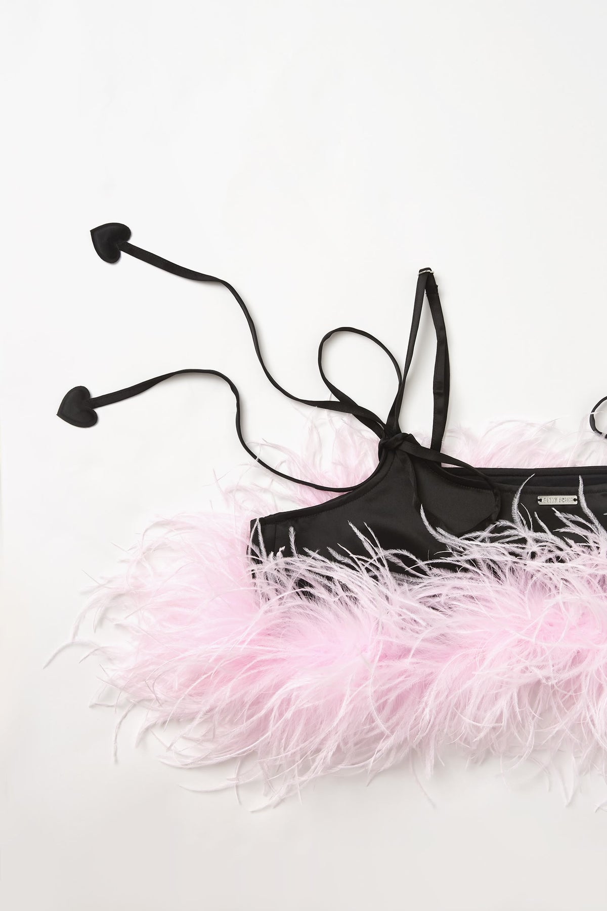 Black Feather Cami Top