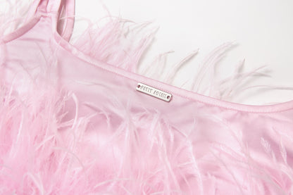Pink Feather Cami Top