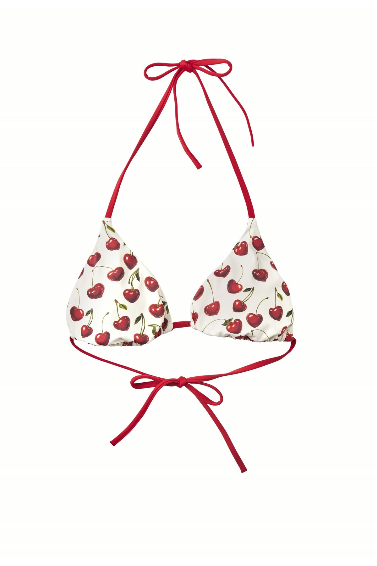 Cherry Triangle Bikini Top