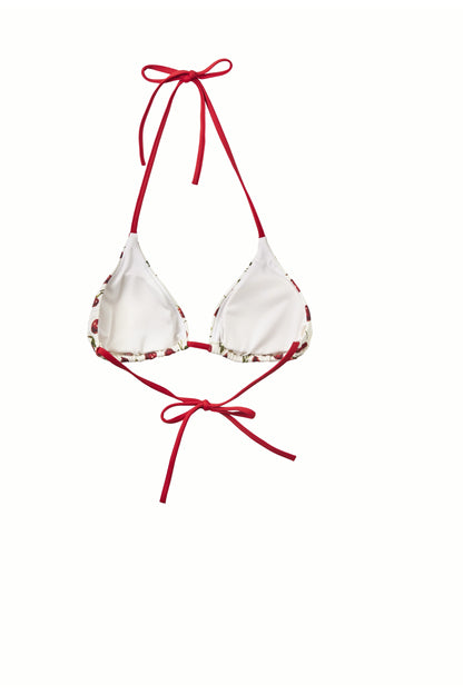 Cherry Triangle Bikini Top