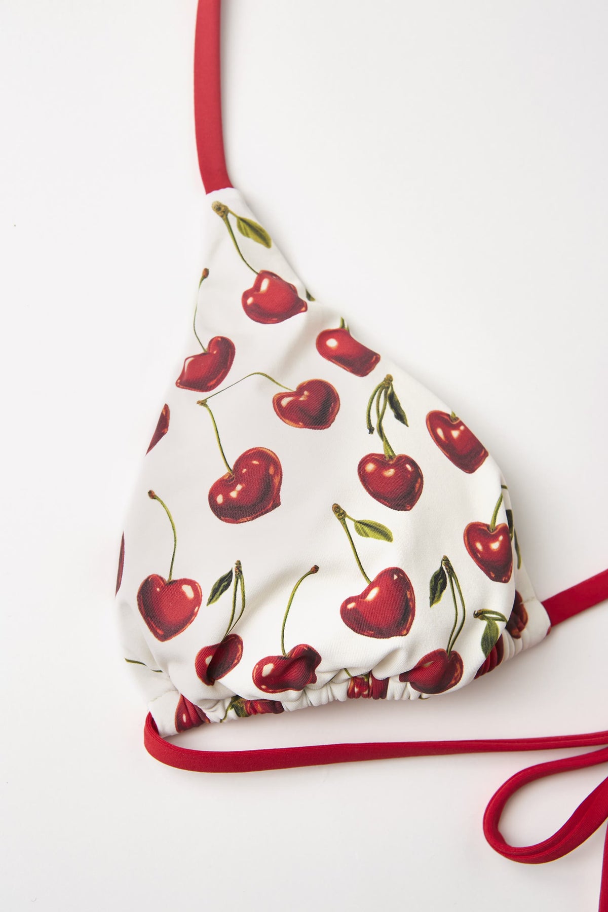 Cherry Triangle Bikini Top