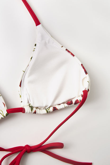 Cherry Triangle Bikini Top