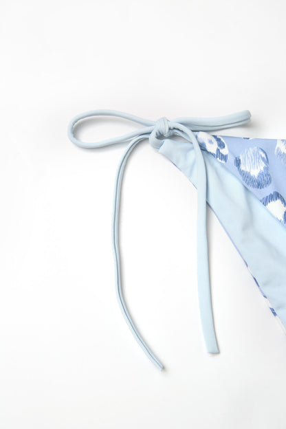 Blue Leopard Micro String Bikini Bottom