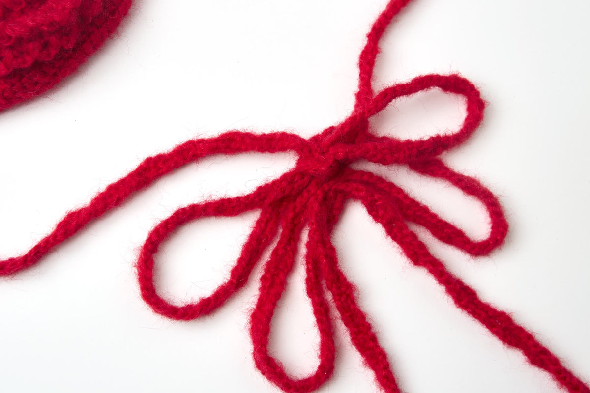 Red Crochet Rose Bra