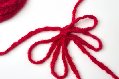 Red Crochet Rose Bra