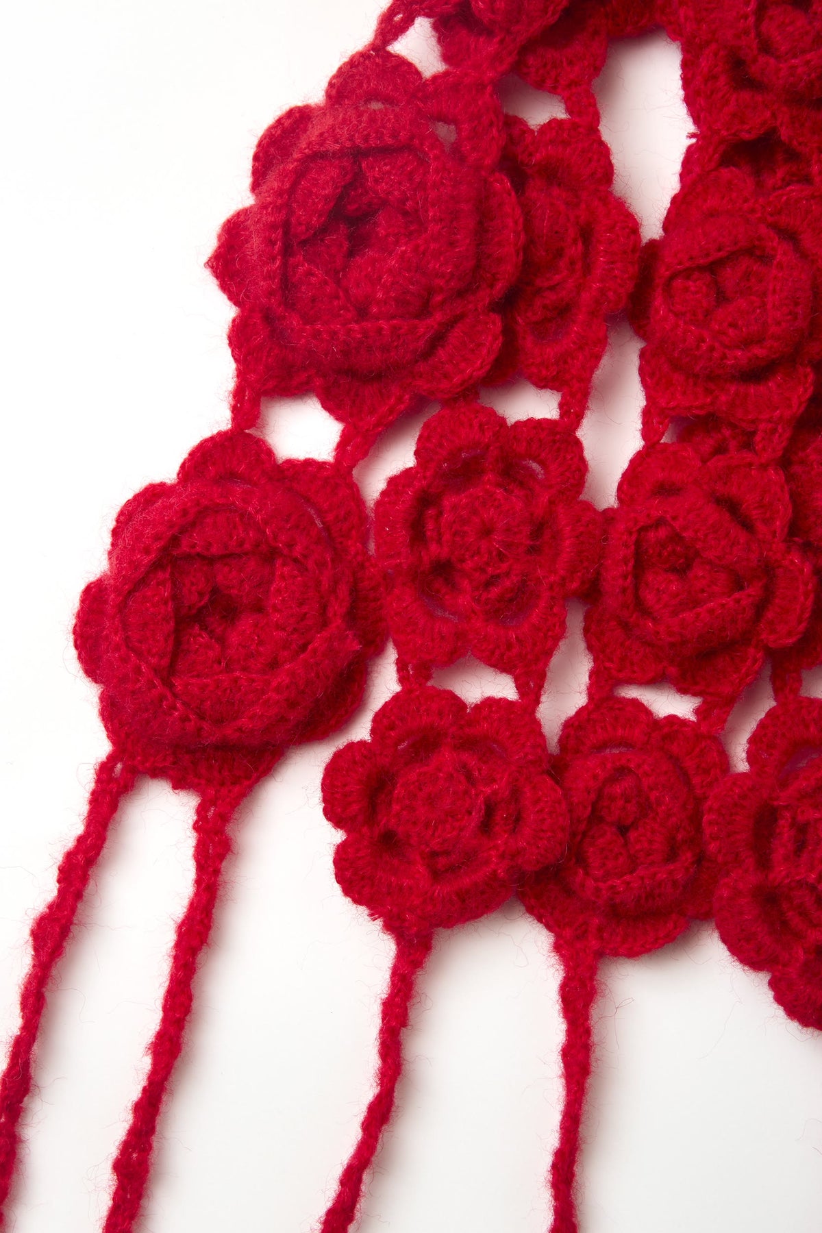 Red Crochet Rose Skirt