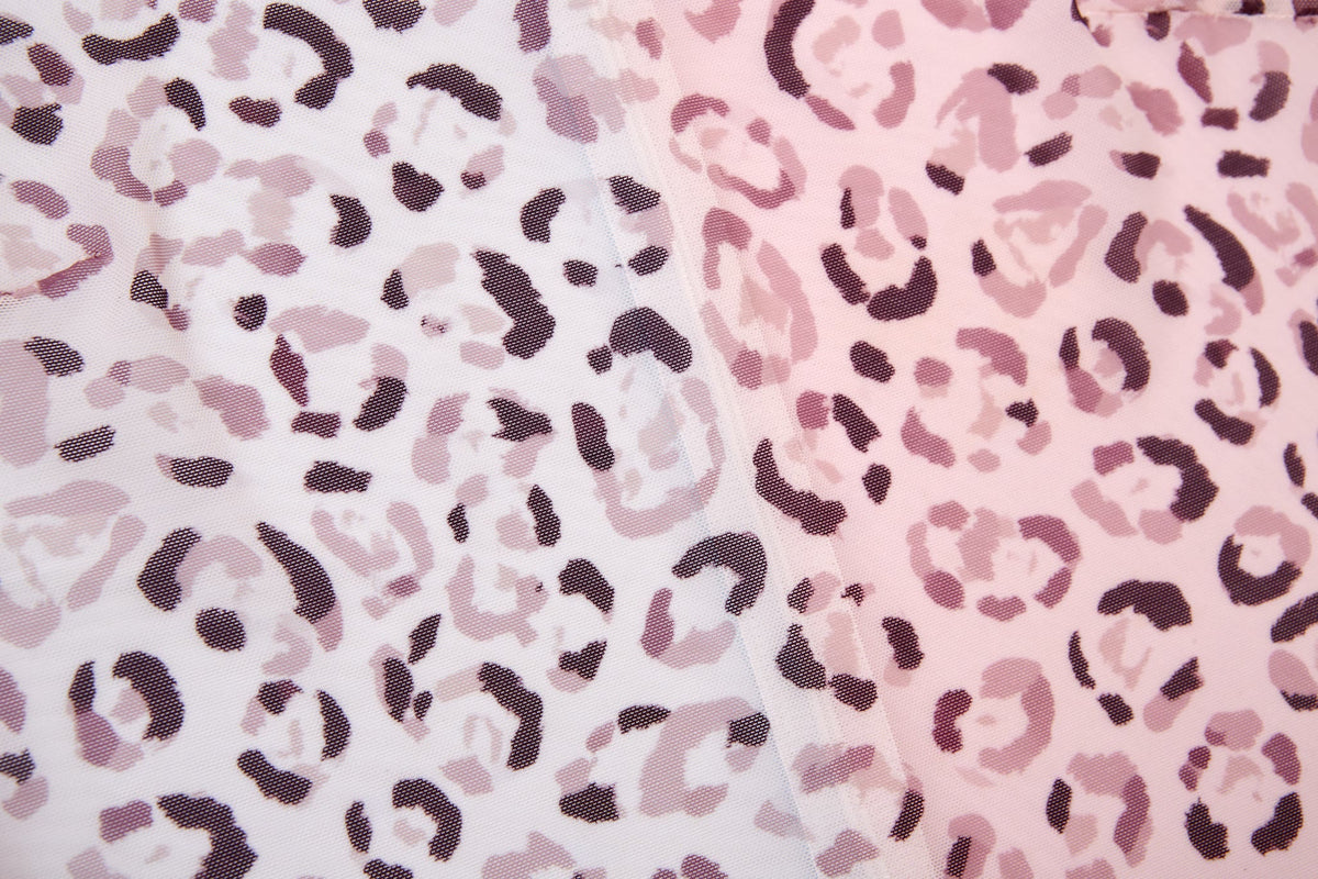 Pink Leopard Qipao Midi Dress