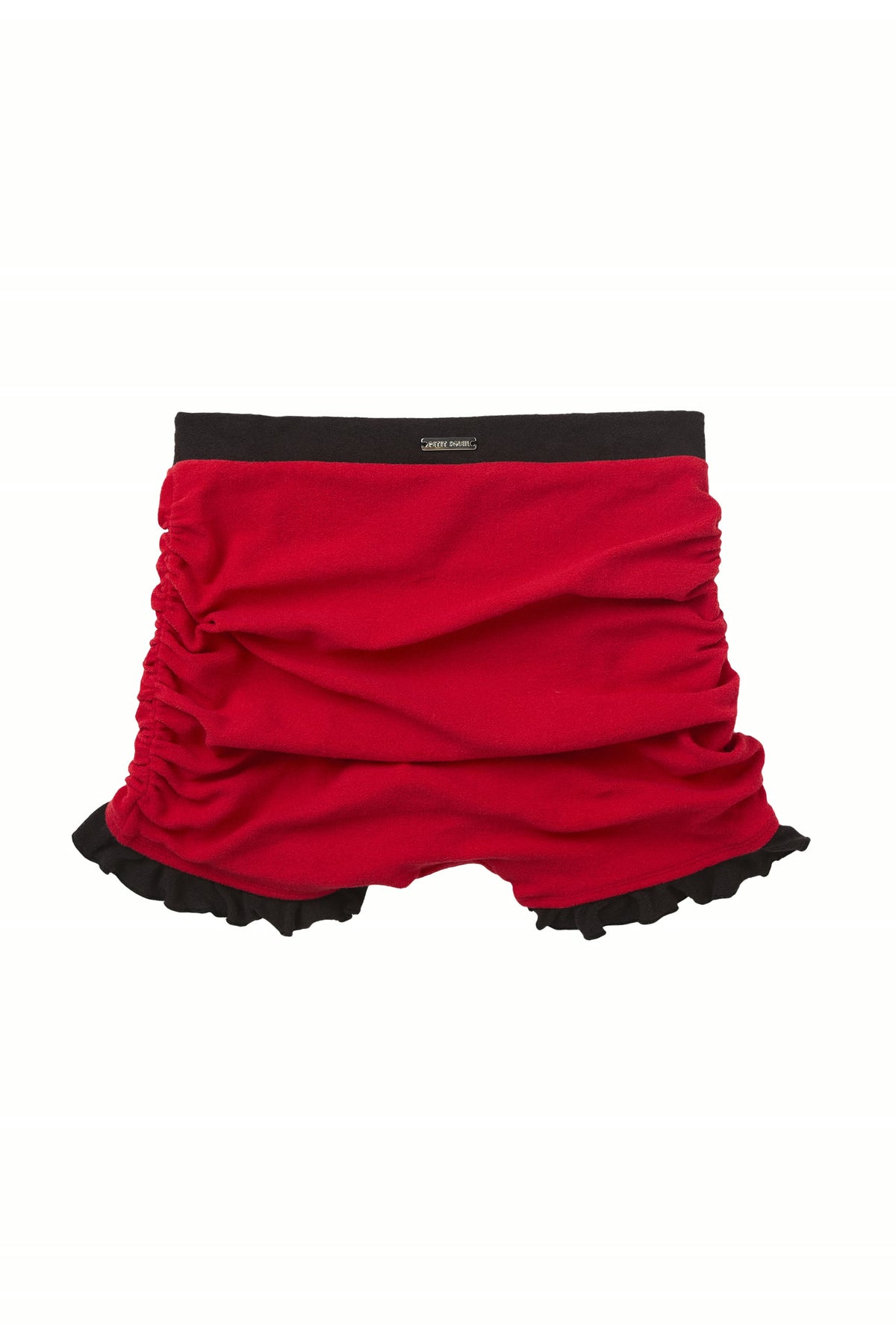 Red Ruched Shorts