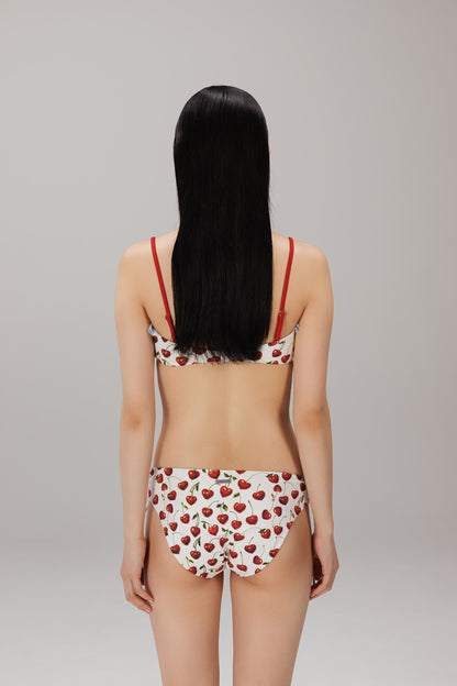 Cherry Side-Tie Bikini Bottom worn