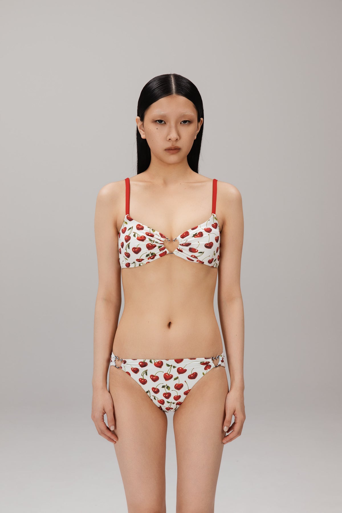 Cherry Underwire Bikini Top worn