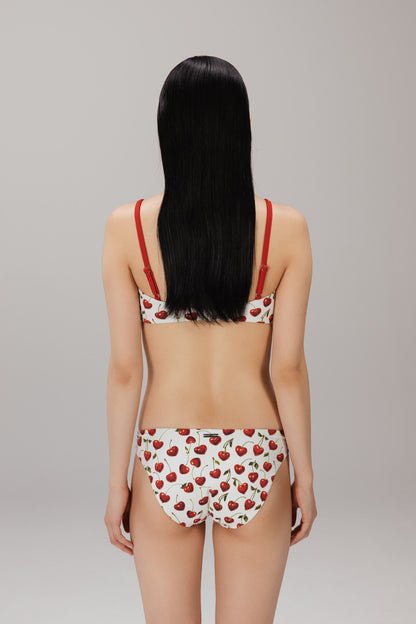 Cherry Underwire Bikini Top worn