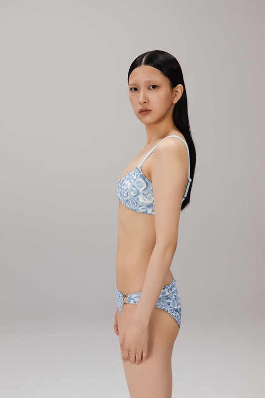 Blue Leopard Bikini Brief worn