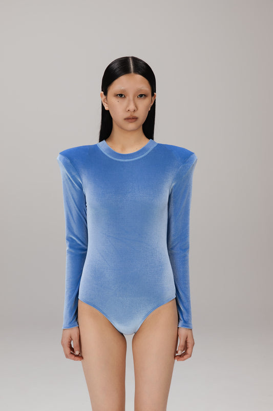 Blue Velvet Bodysuit worn