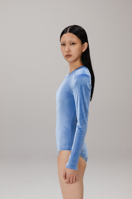 Blue Velvet Bodysuit worn